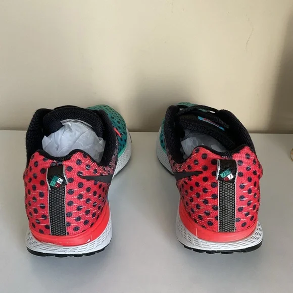 Nike Zoom Running Shoes Mens Size 9 Teal Black Red Athletic Trainer Lightweight - Picture 4 of 10